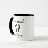 Fun-Tuxedo mit Bogen-Trauzeuge personalisiert Tasse (Vorderseite Links)
