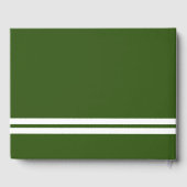 Fun Twin White Bottom Racing Streifen auf dunkelgr Gästebuch (Rückseite)