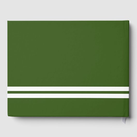 Fun Twin White Bottom Racing Streifen auf dunkelgr Gästebuch (Rückseite)