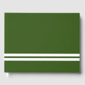 Fun Twin White Bottom Racing Streifen auf dunkelgr Gästebuch (Vorderseite)