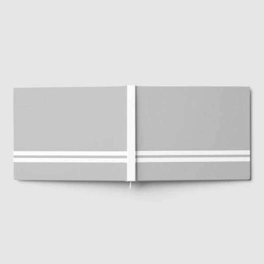 Fun Twin White Bottom Racing Streifen auf hellgrau Gästebuch (Voll)