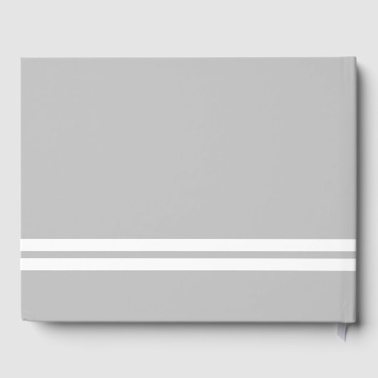 Fun Twin White Bottom Racing Streifen auf hellgrau Gästebuch (Rückseite)