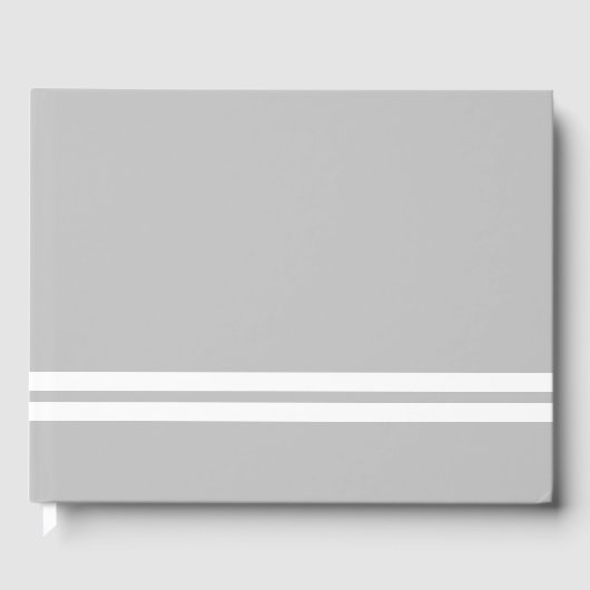 Fun Twin White Bottom Racing Streifen auf hellgrau Gästebuch (Vorderseite)