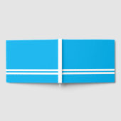 Fun Twin White Bottom Racing Streifen auf Sky Blue Gästebuch (Voll)