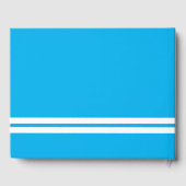 Fun Twin White Bottom Racing Streifen auf Sky Blue Gästebuch (Rückseite)