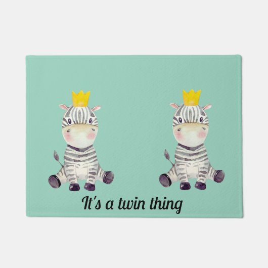 Fun Twin Zebra Fußmatte (Vorderseite)