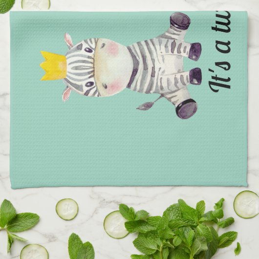 Fun Twin Zebra Geschirrtuch (Gefaltet)