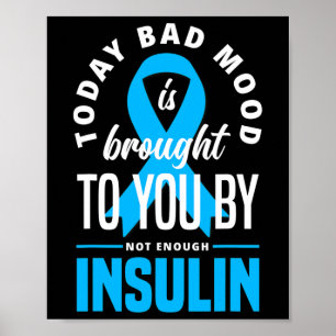 Fun Typ 1 Diabetes T1D Warrior Fun Diabetes Poster