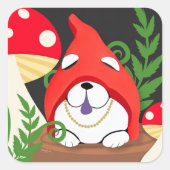 FUN-TYP der Gnome-Aufkleber Quadratischer Aufkleber (Vorderseite)