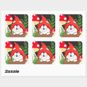 FUN-TYP der Gnome-Aufkleber Quadratischer Aufkleber (Blatt)