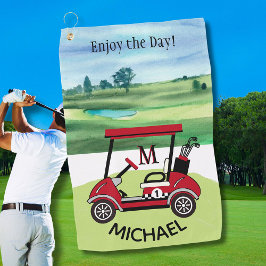 Fun Typ Geschenk Golfplatz Personalisierter Name Golfhandtuch