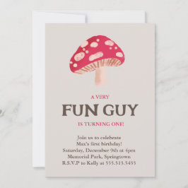 Fun Typ Mushroom Thema Geburtstagsveranstaltung Einladung