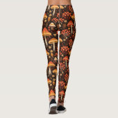 Fun Typ Mushrooms Fall Pattern Leggings (Rückseite)