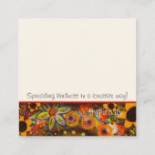 Fun Typ Seien Sie freundlich Inspirivity Kindness Quadratische Visitenkarte (Rückseite)