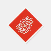 Fun Typografie Frohe Weihnachten Glück Neues Jahr Serviette (Ecke)