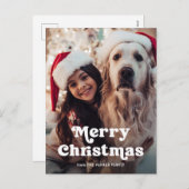 Fun Typografie | Frohe Weihnachten mit Foto (Vorne/Hinten)