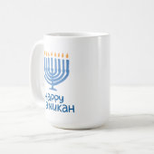 Fun Typografie | Happy Chanukah Large. Mug Kaffeetasse (Vorderseite Links)
