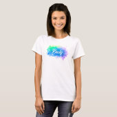 Fun Typografie Pastel Blotch Hintergrund T-Shirt (Vorne ganz)