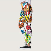 Fun Typografisches Comic Buch Pop Art Sounds Leggings (Links)