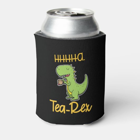 Fun Tyrannosaurus Rex Sipping Tee Party Dosenkühler (Kanne Rückseite)