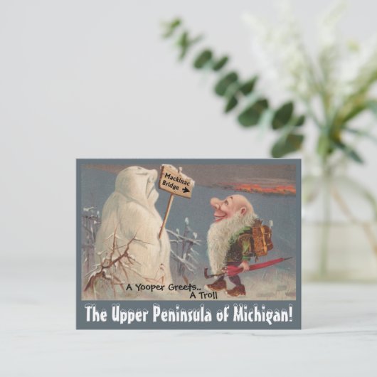 Fun U.P. Yooper Oberhalbinsel Michigan POSTCARD Postkarte (Stehend Vorderseite)