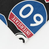 Fun U.S. Highway Signs Random Muster Fleecedecke (Ecke)