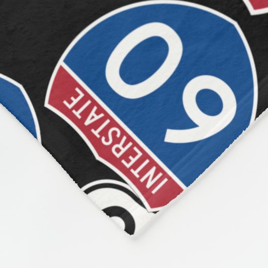Fun U.S. Highway Signs Random Muster Fleecedecke (Ecke)