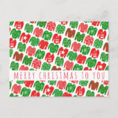 Fun Ugge Weihnachts Sweaters Holiday Pattern CUSTO Postkarte (Vorderseite)