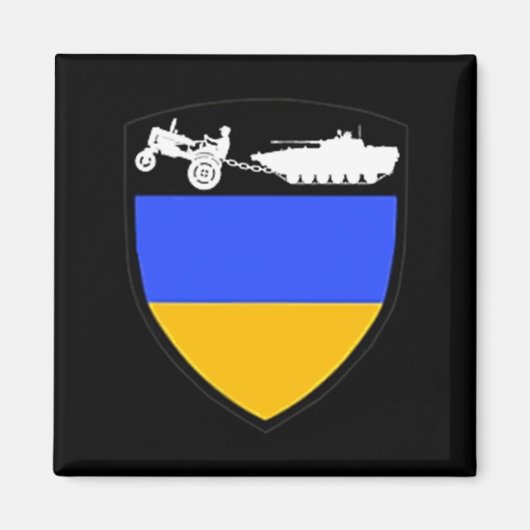 Fun Ukraine Bauer Traktor Schlepptageblock Meme Magnet (Vorne)