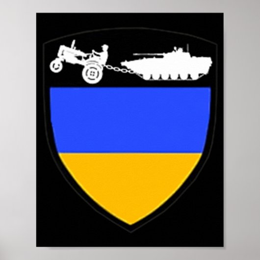 Fun Ukraine Bauer Traktor Schlepptageblock Meme Poster (Vorne)