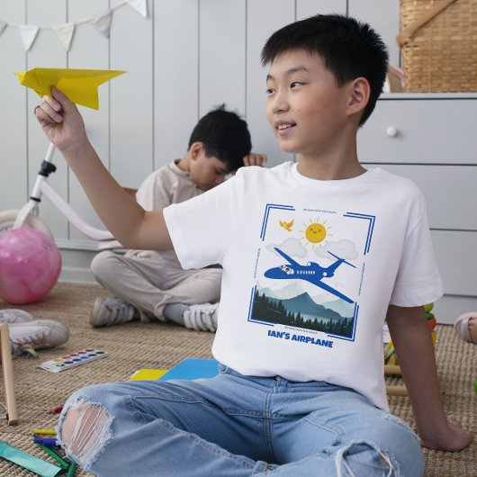 Fun und Adorable Kid's Name Flugzeug T-Shirt