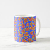 Fun und Bold Hearts Muster Kaffeetasse (VorderseiteRechts)