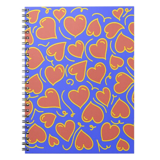 Fun und Bold Hearts Muster Notizblock (Vorderseite)