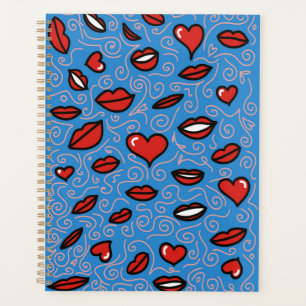 Fun und Bold Lips Muster Planer