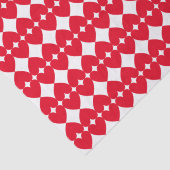 Fun und Elegantes Muster roter Herzen Seidenpapier (Detail)