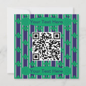 Fun und Extravagant 4 leaf Clover QR-Code Einladung (Vorderseite)
