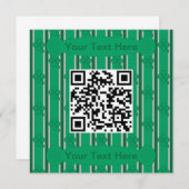 Fun und Extravagant 4 leaf Clover QR-Code Einladung (Vorne/Hinten)