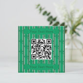 Fun und Extravagant 4 leaf Clover QR-Code Einladung (Stehend Vorderseite)