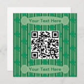 Fun und Extravagant 4 leaf Clover QR-Code Einladung (Vorne/Hinten)