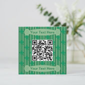Fun und Extravagant 4 leaf Clover QR-Code Einladung (Stehend Vorderseite)