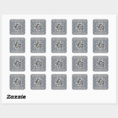 Fun und Extravagant 4 leaf Clover QR-Code Quadratischer Aufkleber (Blatt)