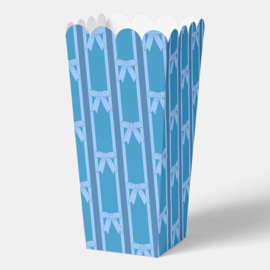 Fun und Extravagant Blue Bow Popcorn Geschenkschachtel (Vorderseite)