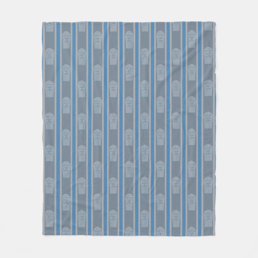 Fun und Extravagant Blue Gray Popcorn Fleecedecke (Vorderseite)