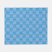 Fun und Extravagant Blue Popcorn Fleecedecke (Vorderseite (Horizontal))