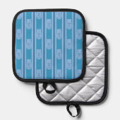 Fun und Extravagant Blue Popcorn Topflappen (Vorderseite/Rückseite)