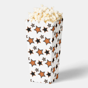 Fun und Extravagant Orange Gray and Black Stars Po Geschenkschachtel