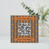 Fun und Extravagante Halloween Pumpkins QR-Code Einladung (Stehend Vorderseite)