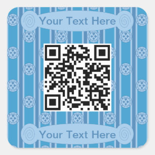Fun und Extravaganter Poker - QR-Code Quadratischer Aufkleber