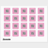 Fun und Extravaganter Poker - QR-Code Quadratischer Aufkleber (Blatt)