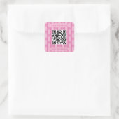Fun und Extravaganter Poker - QR-Code Quadratischer Aufkleber (Tasche)